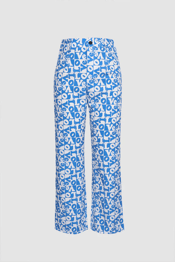 All-Over Print High Waisted Pants - LovelyKayley