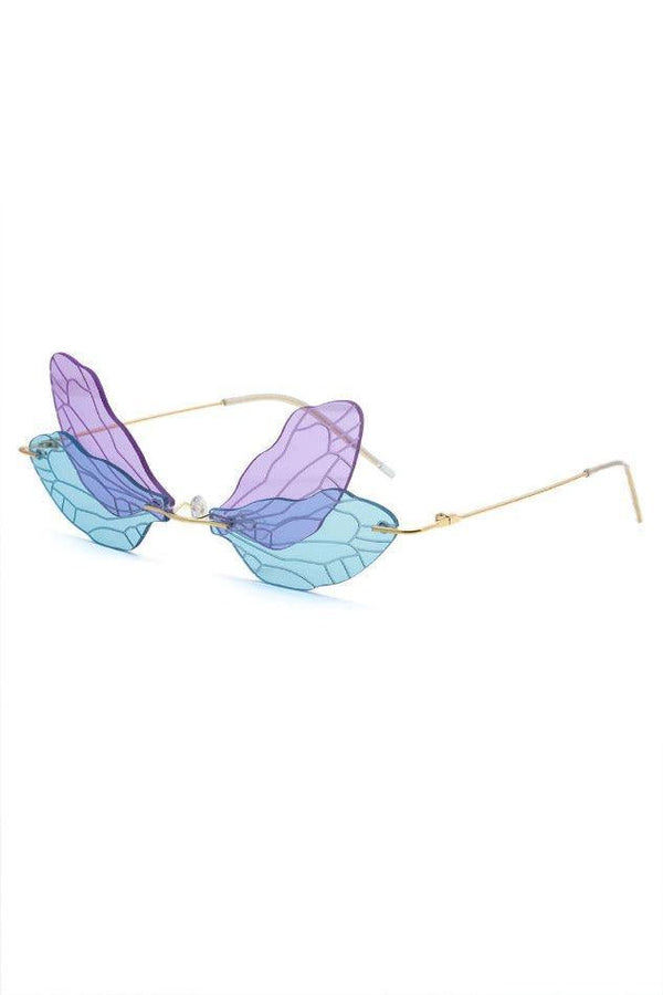 Butterfly Wing Rimless Sunglasses - LovelyKayley