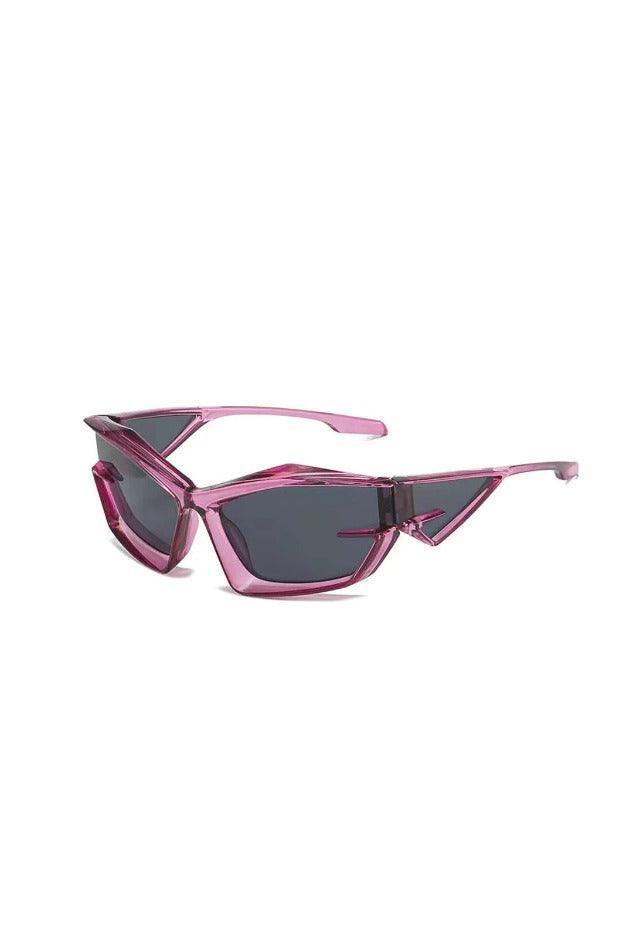 Cat Eye Wave Shades Wraparound Sunglasses - LovelyKayley