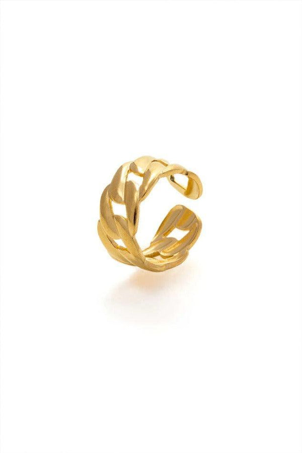 Chain Link Design Cuff Ring - LovelyKayley