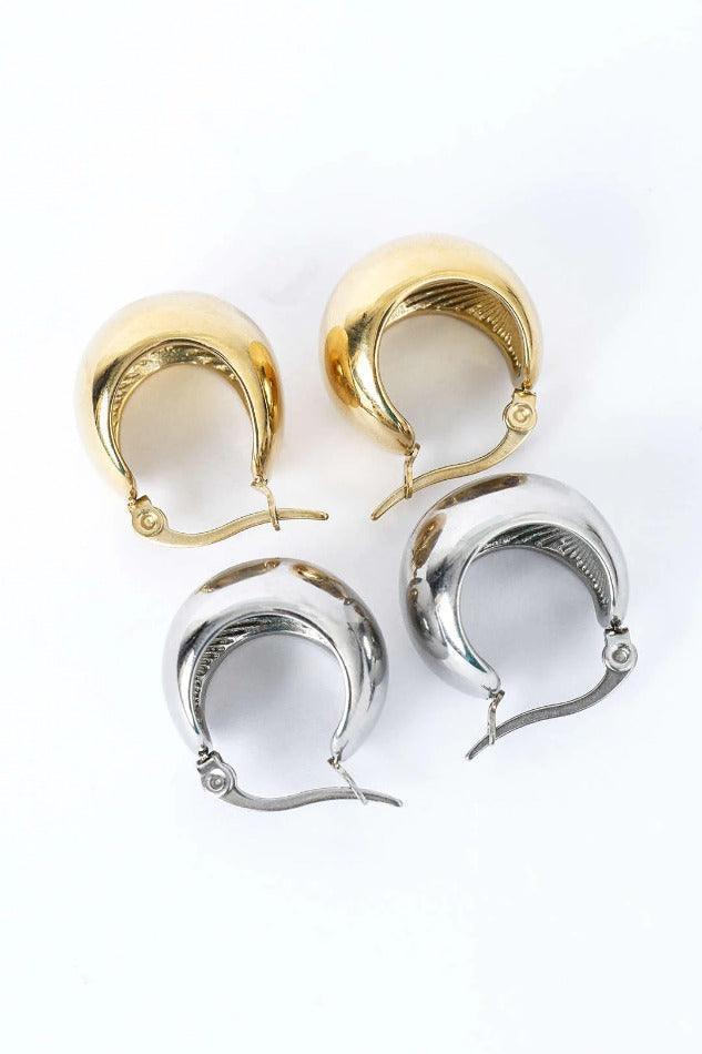 Curved Hoop Earrings - LovelyKayley