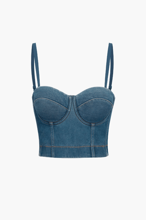 Denim Tank Bustier Top - LovelyKayley