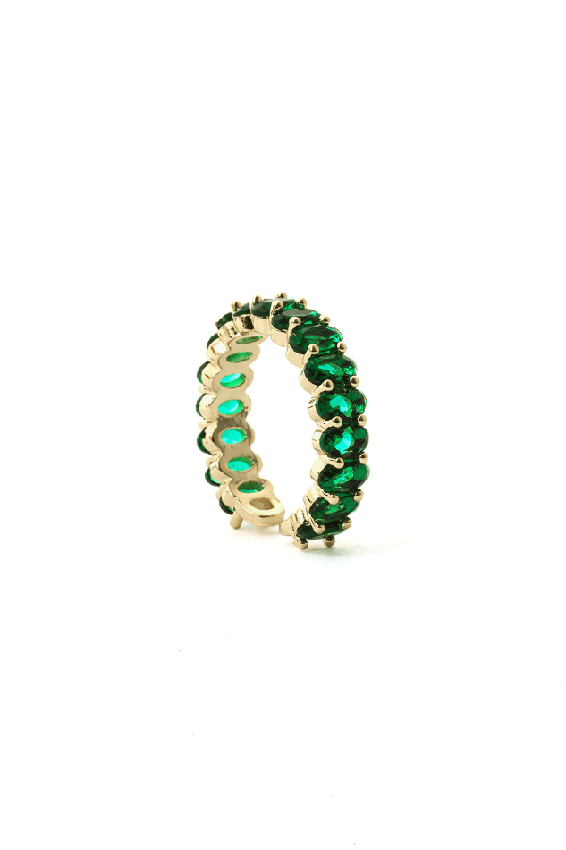 Emerald Encrusted Cuff Ring - LovelyKayley