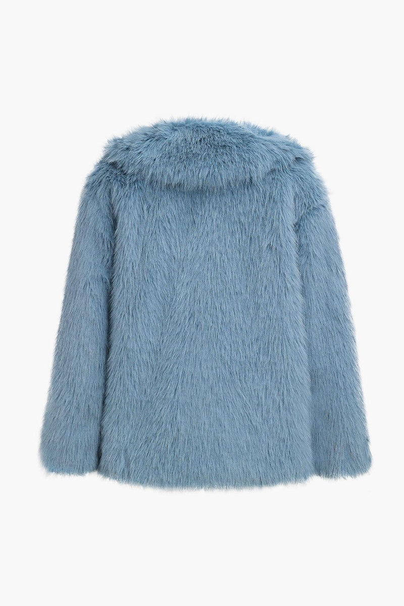 Faux Fur Lapel Coat - LovelyKayley