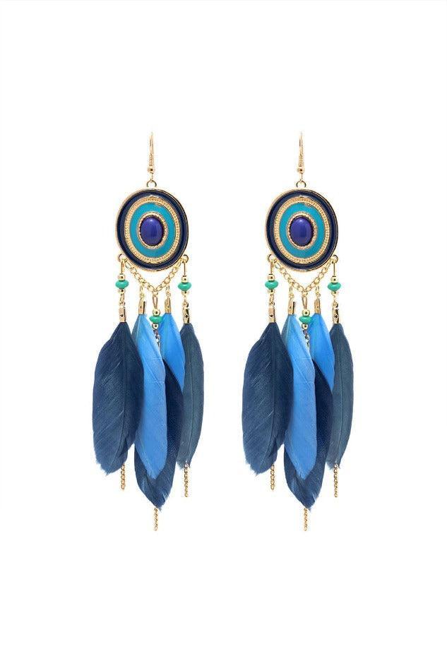 Feather Pendant Earrings - LovelyKayley