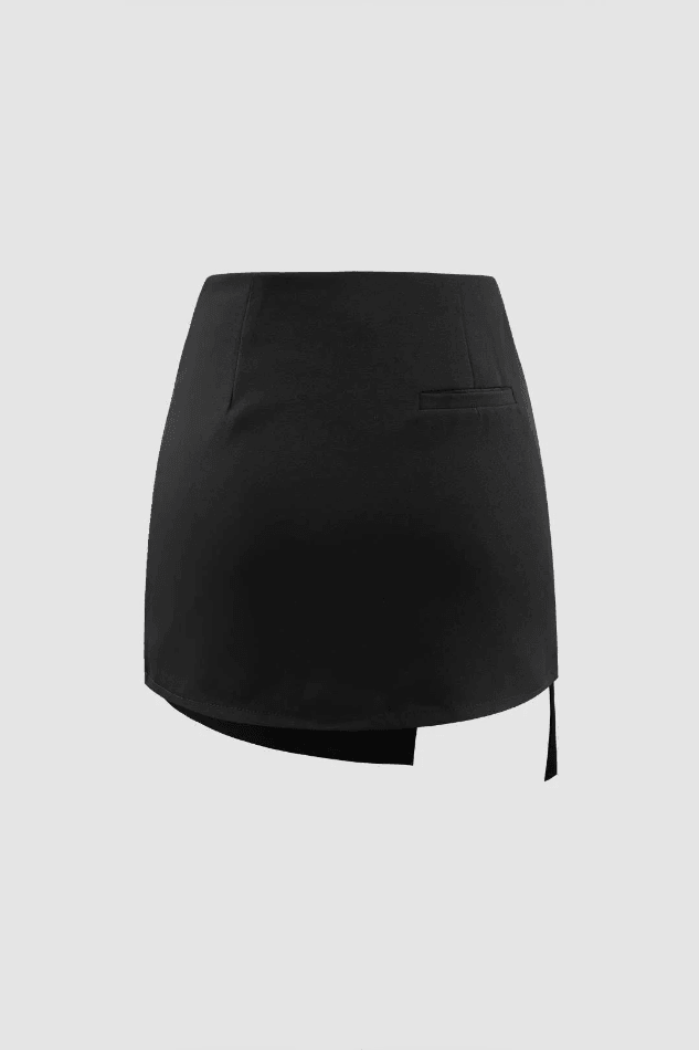 Flap Pocket Wrap Hem Cargo Skirt - LovelyKayley