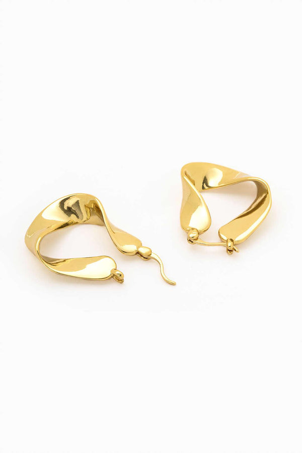 Flat Twist Hoop Earrings - LovelyKayley