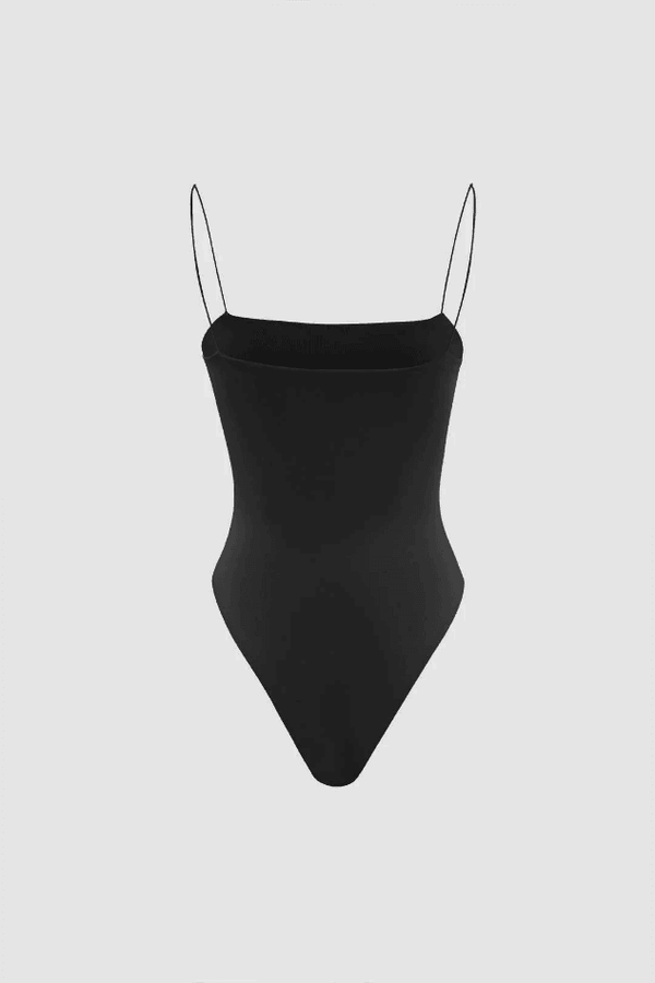 High Leg Spaghetti Strap Bodysuit - LovelyKayley