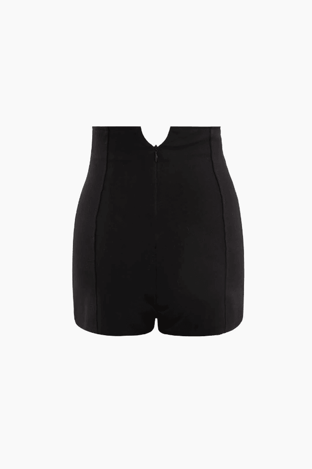 High Waisted Seam Detail Shorts - LovelyKayley