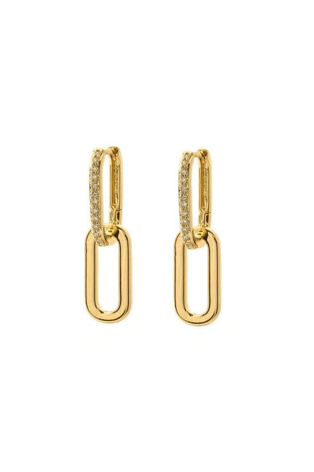 Hinged Hoops Zirconia Earrings - LovelyKayley