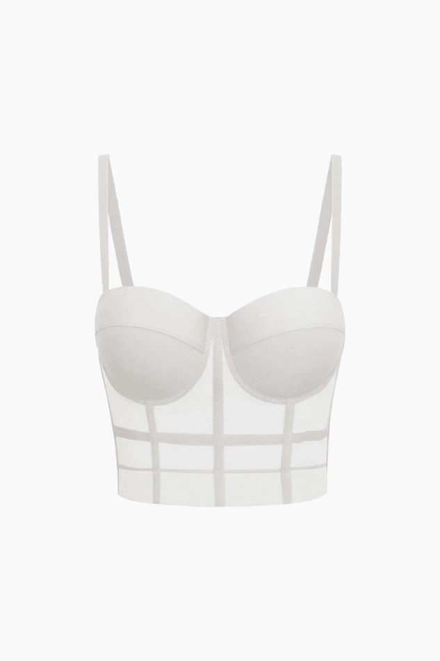 Mesh Underwire Bustier Top - LovelyKayley