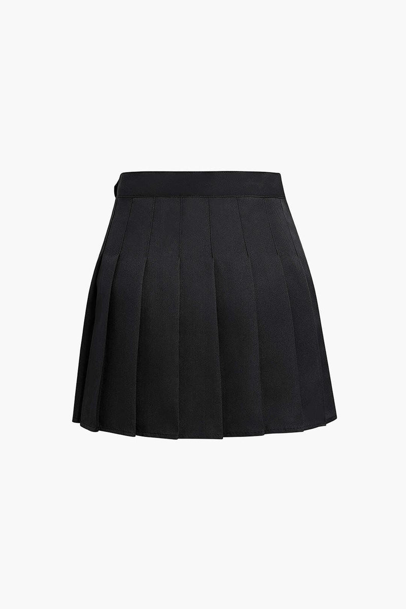 Pleated High Waist Mini Skirt – LovelyKayley