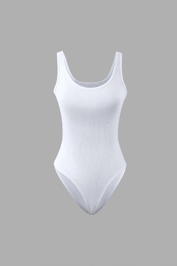 Ribbed Square Neck Bodysuit - LovelyKayley