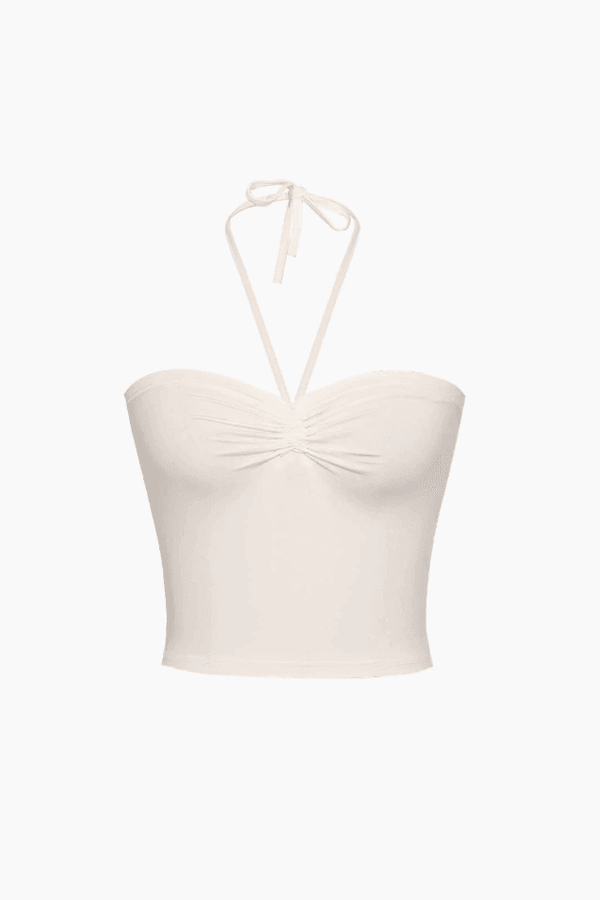 Ruched Halter Neck Cami Top - LovelyKayley