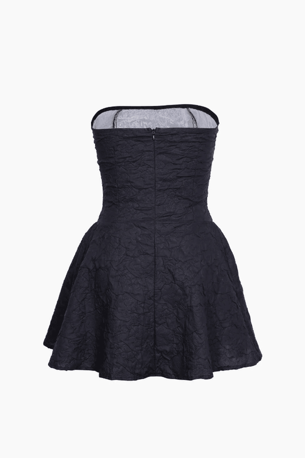 Sculpted Silhouette Jacquard Strapless Mini Dress - LovelyKayley