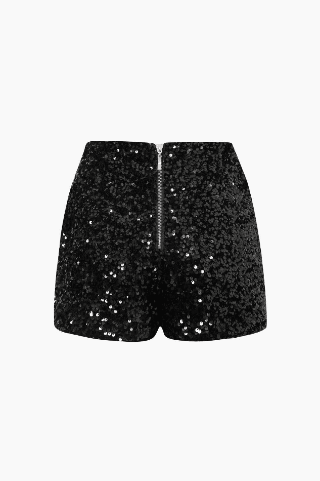 Sequin Embellishment Shorts - LovelyKayley