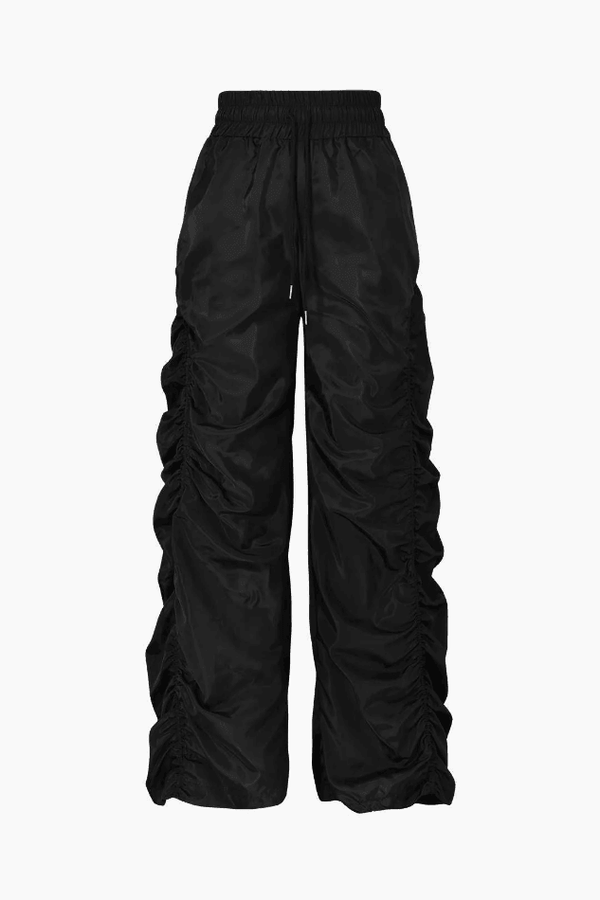 Side Drawstring Wide Leg Cargo Pants - LovelyKayley