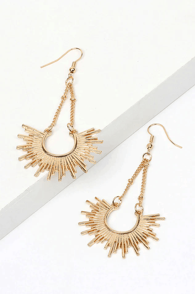 Sunburst Drop Dangle Earrings - LovelyKayley