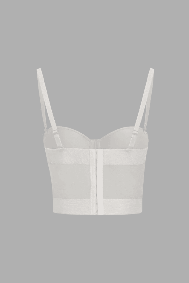 Transparent Mesh Underwire Bustier Top - LovelyKayley