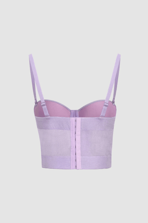 Transparent Mesh Underwire Bustier Top - LovelyKayley