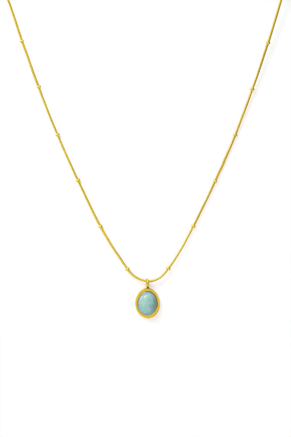 Turquoise Oval Pendant Necklace - LovelyKayley