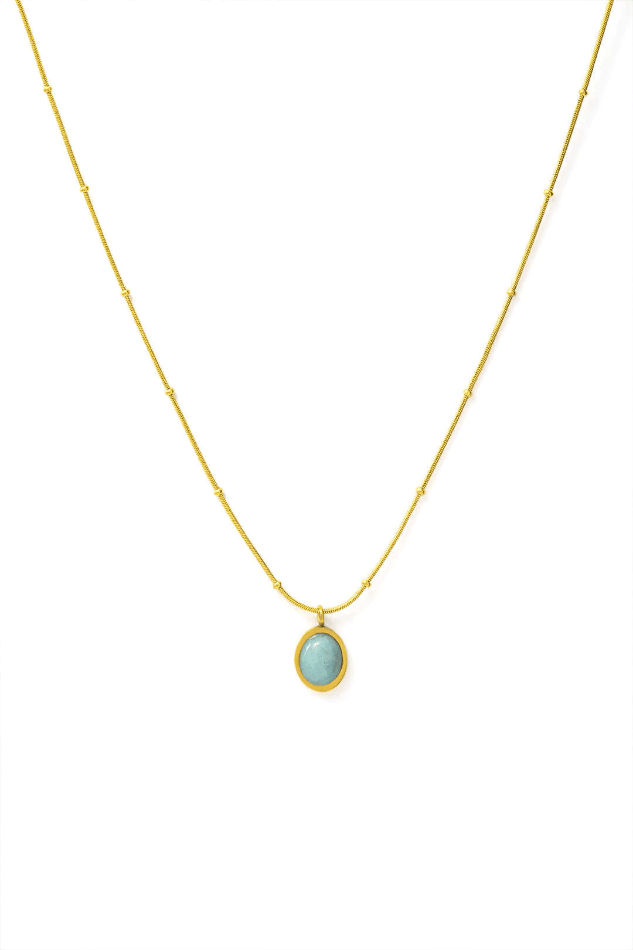 Turquoise Oval Pendant Necklace - LovelyKayley