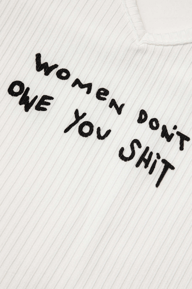 V-neck Women Don't Owe You Shit Halter Top - LovelyKayley