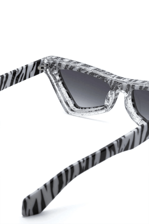 Zebra Striped Pattern Cat Eye Sunglasses - LovelyKayley